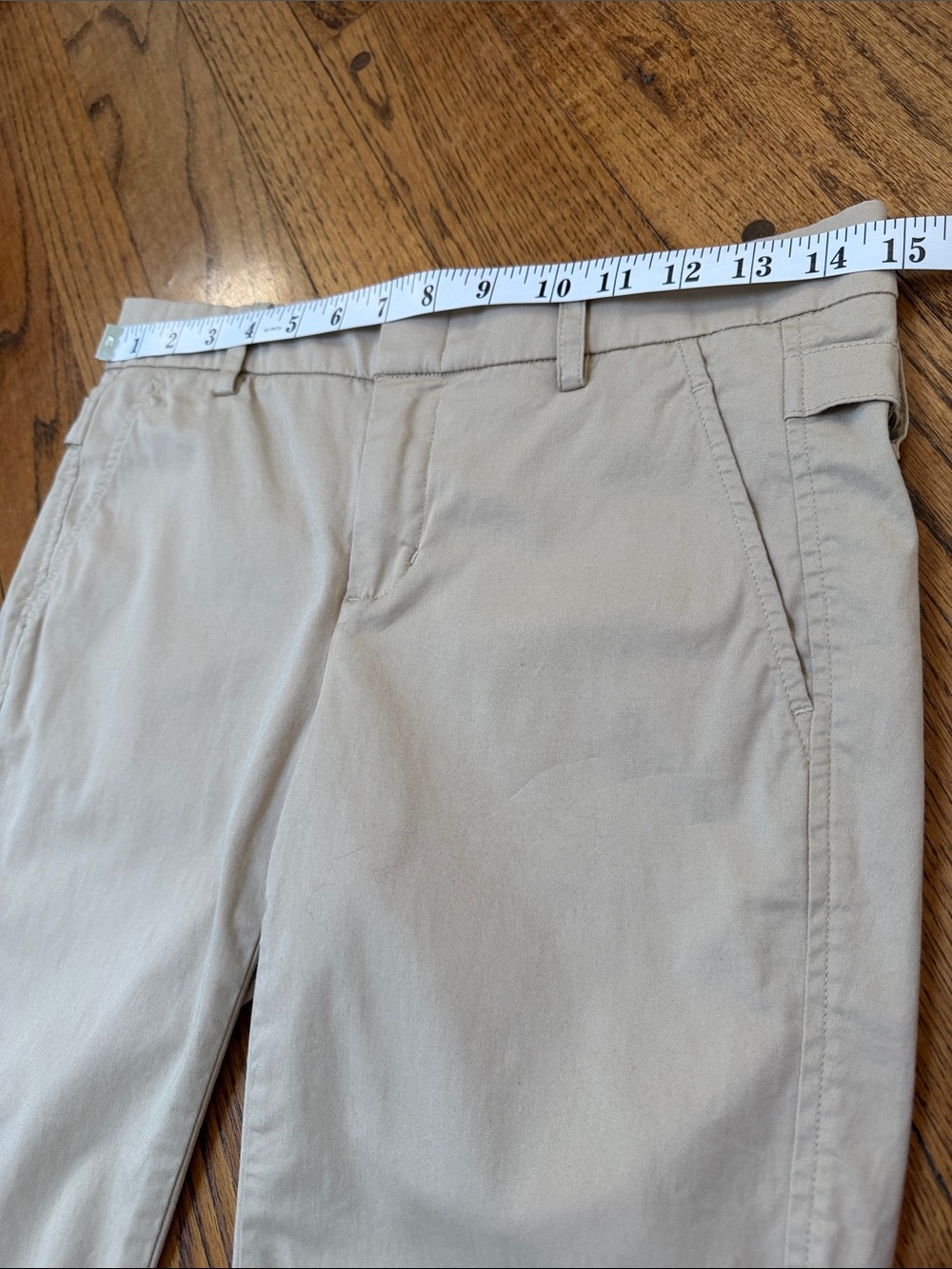 Vince sz 2 100% cotton beige long walking Bermuda shorts - Picture 2 of 8